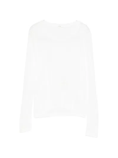 Co Long-sleeve Round-neck Top In White