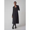 Co Long Sleeve Shirt Dress In Black
