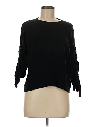 Pre-owned Co Long Sleeve Top Black Ld Shoulder Neckline Tops