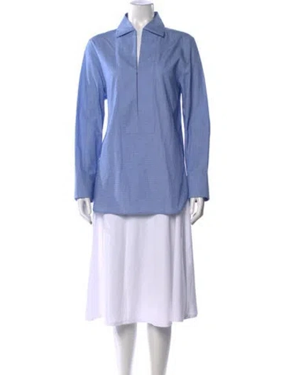 Pre-owned Co Long Sleeve Top In Blue