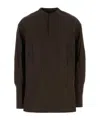 Co Brown Poplin Shirt In Black