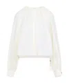 Co Drawstring Gathered Blouse In White