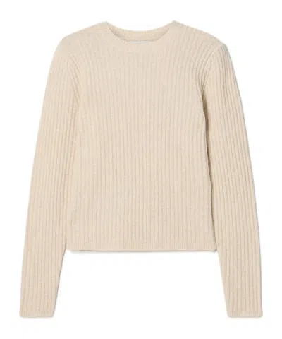 Co Long-sleeved Crew Neck Sweater In Neutral