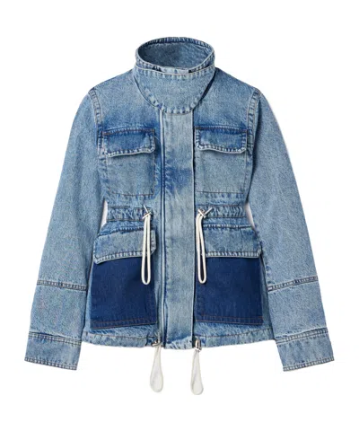 Co Long-sleeved Denim Jacket In Blue