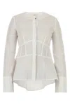 Co Poplin Shirt With Long Sleeves And Peplum Hem
