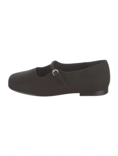 Pre-owned Co Mary Jane Flats In Black