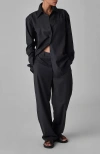 Co Menswear Drop Waist Pant In Grey Melange