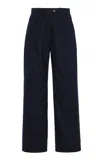 Co Menswear Drop Waist Wool Pants In Navy