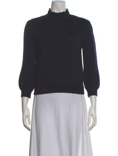 Pre-owned Co Merino Wool Mock Neck Sweater In Gray