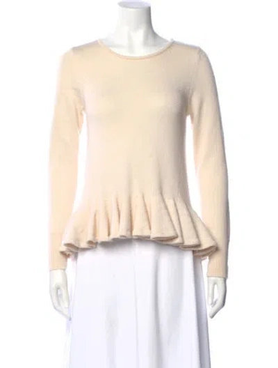Pre-owned Co Merino Wool Sop Neck Sweater In Neutral