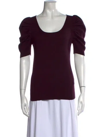 Pre-owned Co Merino Wool Sop Neck Sweater In Purple