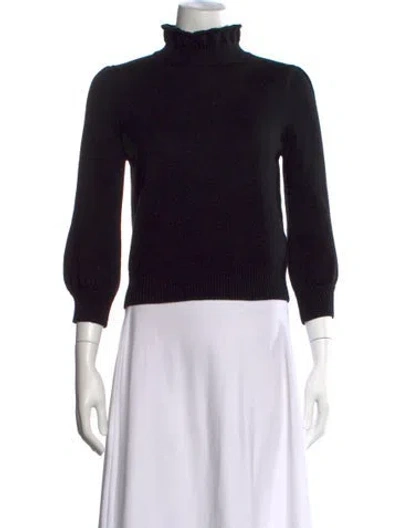 Pre-owned Co Merino Wool Turtleneck Sweater In Black
