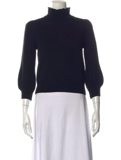 Pre-owned Co Merino Wool Turtleneck Sweater In Blue