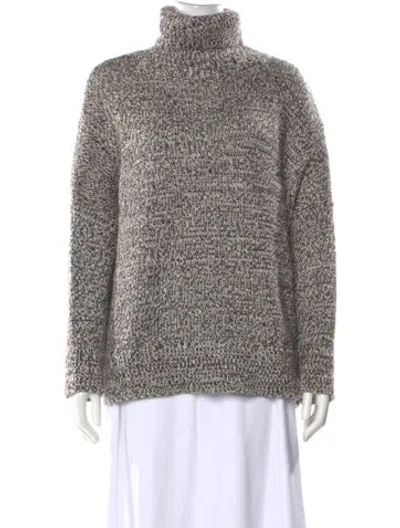 Pre-owned Co Merino Wool Turtleneck Sweater In Brown