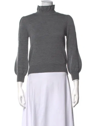 Pre-owned Co Merino Wool Turtleneck Sweater In Grey