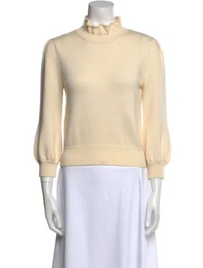 Pre-owned Co Merino Wool Turtleneck Sweater In Neutral