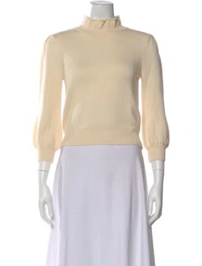 Pre-owned Co Merino Wool Turtleneck Sweater In Neutral