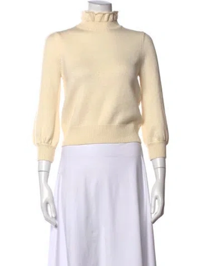 Pre-owned Co Merino Wool Turtleneck Sweater In Neutrals