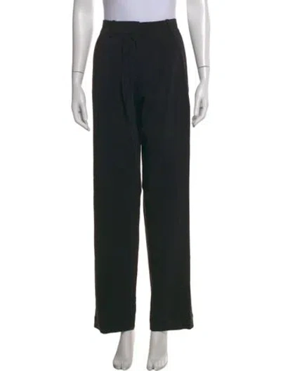 Pre-owned Co Merino Wool Wide Leg Pants In Black