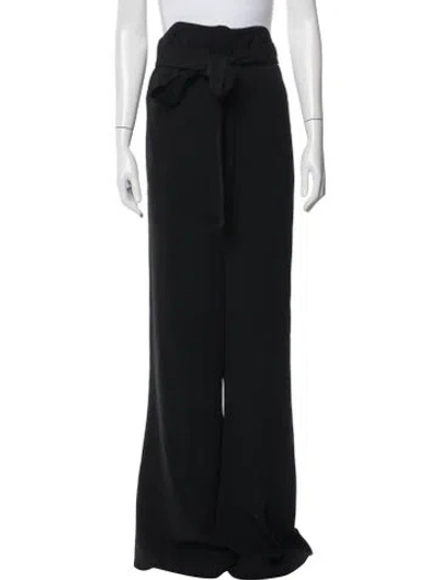Pre-owned Co Merino Wool Wide Leg Pants In Black