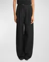 CO MID-RISE PLEATED WIDE-LEG TROUSERS