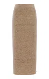 Co Midi Knit Wool-cashmere Skirt In Brown