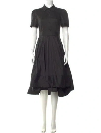 Pre-owned Co Midi Length Dress In Black