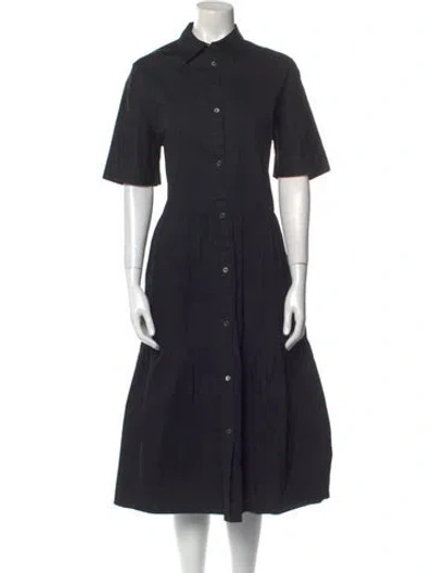 Pre-owned Co Midi Length Dress In Black