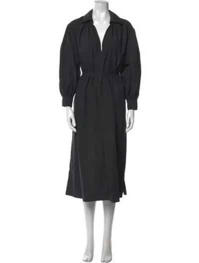 Pre-owned Co Midi Length Dress In Black