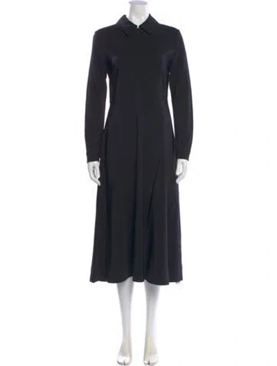 Pre-owned Co Midi Length Dress In Black
