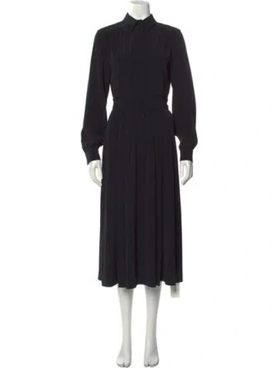 Pre-owned Co Midi Length Dress In Black