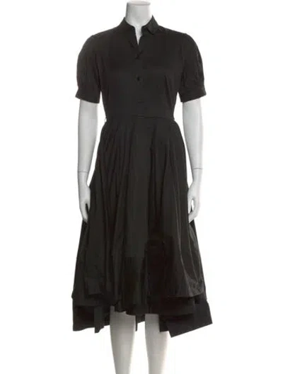Pre-owned Co Midi Length Dress In Black