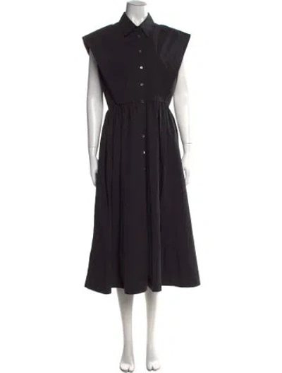 Pre-owned Co Midi Length Dress In Black
