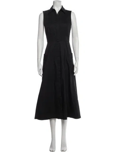 Pre-owned Co Midi Length Dress In Black