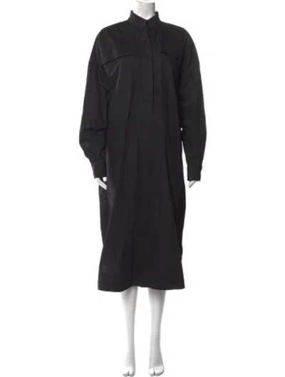 Pre-owned Co Midi Length Dress In Black