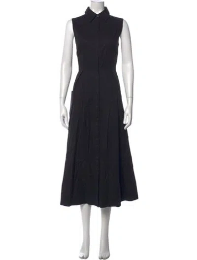 Pre-owned Co Midi Length Dress In Black