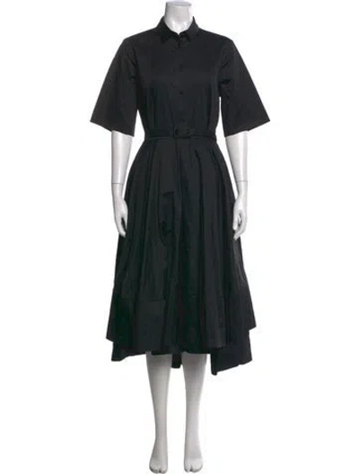 Pre-owned Co Midi Length Dress In Black