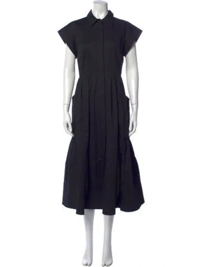 Pre-owned Co Midi Length Dress In Black