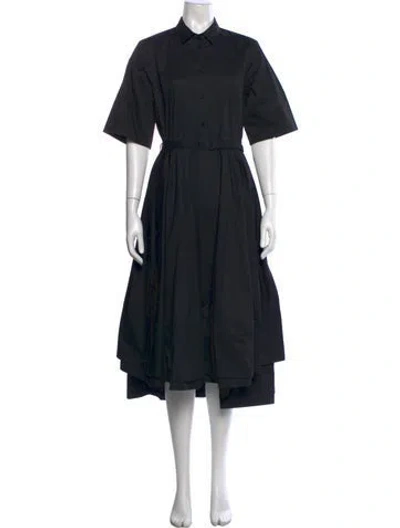 Pre-owned Co Midi Length Dress In Black