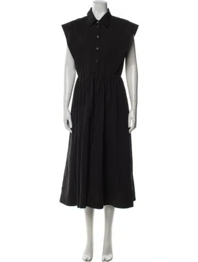 Pre-owned Co Midi Length Dress In Black