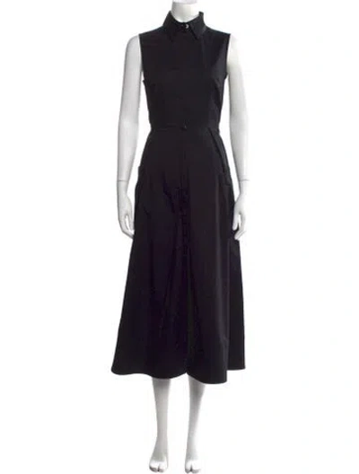 Pre-owned Co Midi Length Dress In Black
