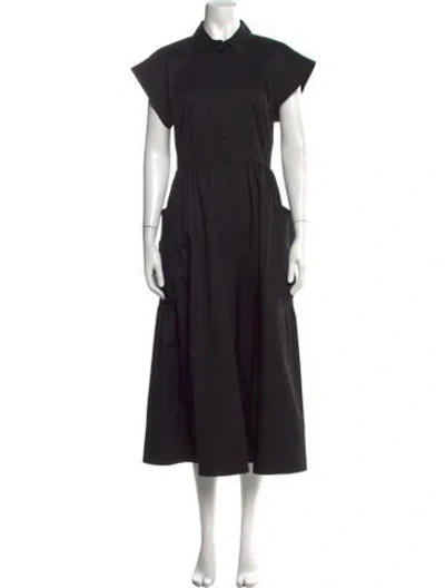 Pre-owned Co Midi Length Dress In Black