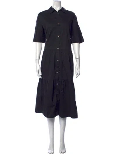 Pre-owned Co Midi Length Dress In Black