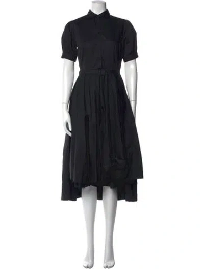 Pre-owned Co Midi Length Dress In Black