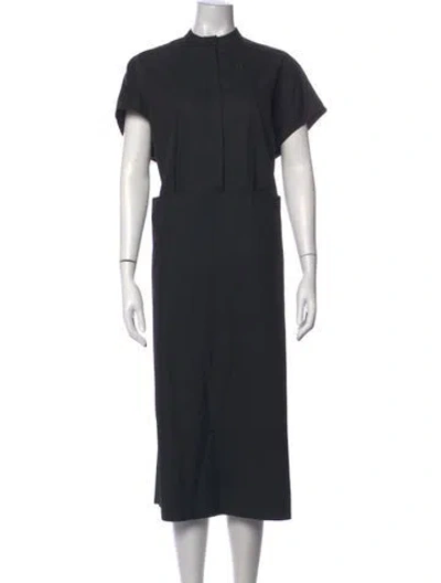 Pre-owned Co Midi Length Dress In Black