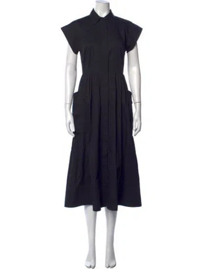 Pre-owned Co Midi Length Dress In Black