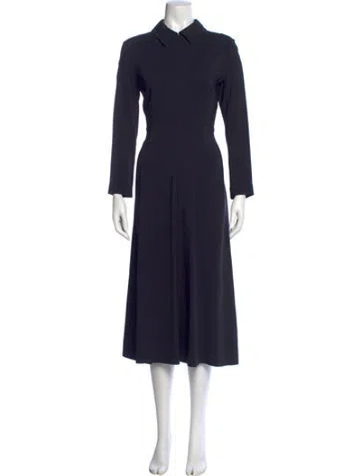 Pre-owned Co Midi Length Dress In Blue