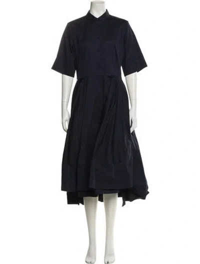 Pre-owned Co Midi Length Dress In Blue