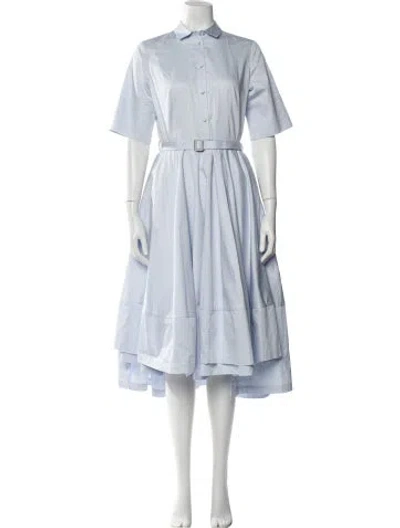 Pre-owned Co Midi Length Dress In Blue