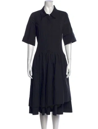 Pre-owned Co Midi Length Dress In Blue
